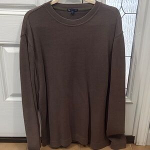 GAP Men's Chocolate Long Sleeve Ribbed Sweater